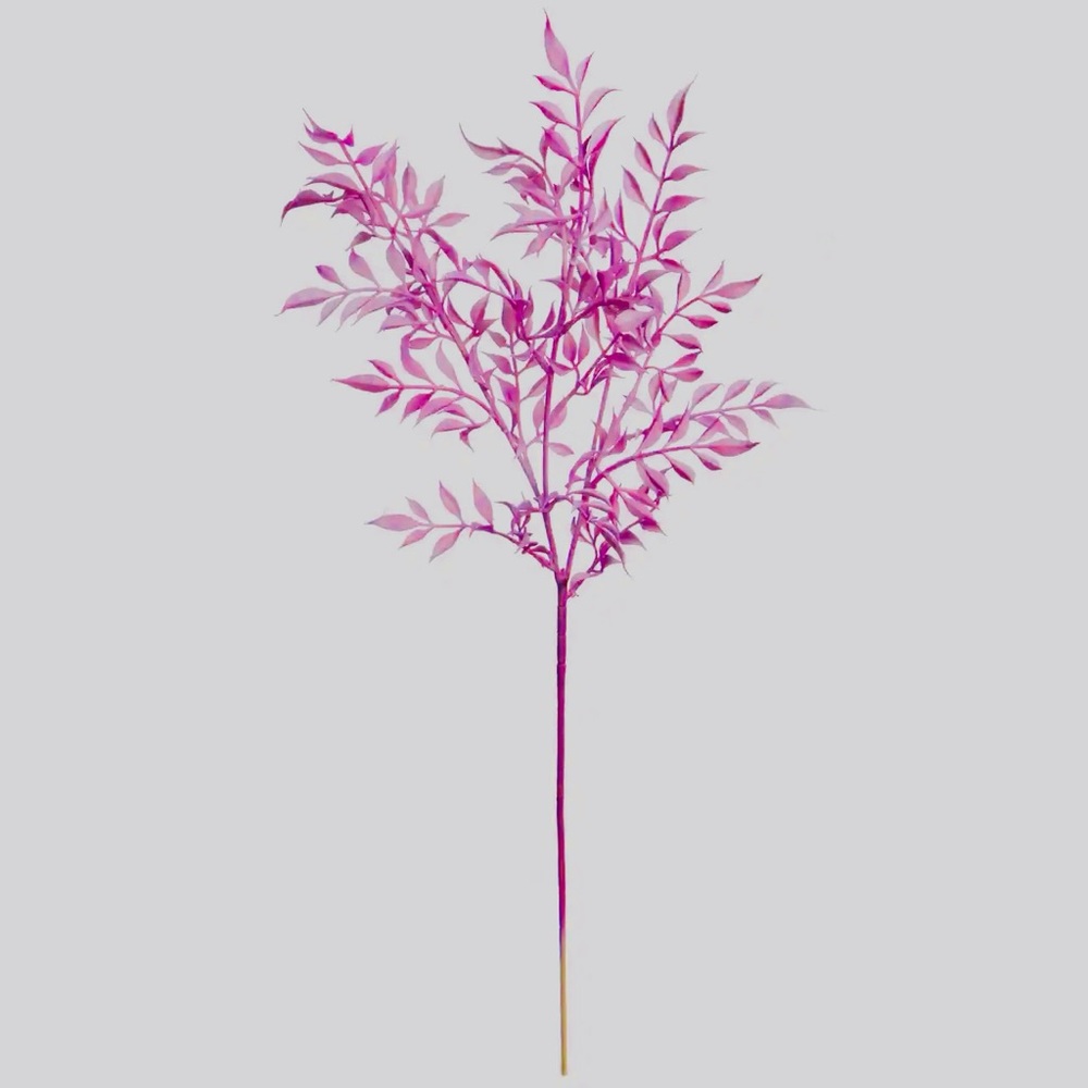 Pink Sharp Fern Stem Long Artificial Flower Faux Plant 28” Long